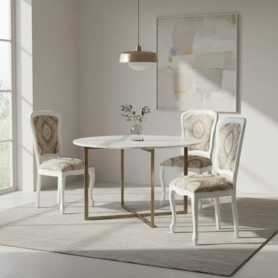Stoelen Woonkamer Eetkamer Fauteuil Beklede stoel zonder armleuning Luxe