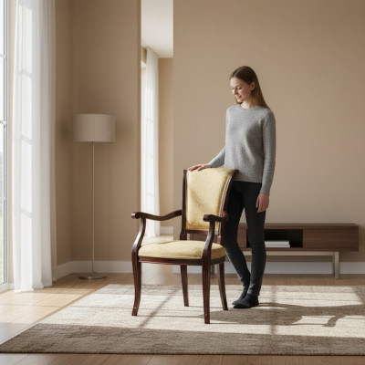 Stoel Eetkamerstoel Meubels Hout Klassiek Luxe Design Houten Stoel Nieuw