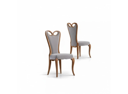 Stoel zonder armleuning Eetkamer Bruin Design Textiel Luxe Eetkamerstoel