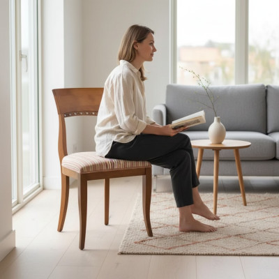Eetkamermeubels Stoelen Luxe Ontwerp Gestoffeerde Stoel Zitmeubelen Houten Stoel