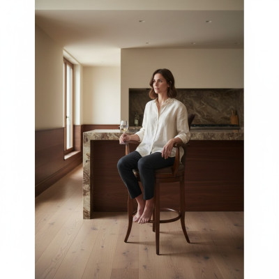 Barkruk Stoelen Stoel Ontwerper Houten Stoel Eetkamerstoel Kruk Bruin
