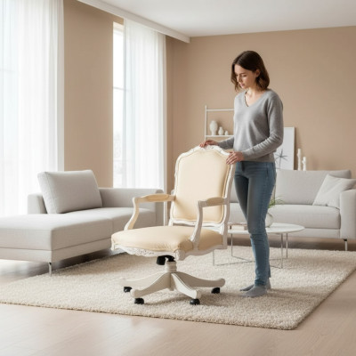Fauteuil kunstleer gestoffeerd Draaibare computermeubels Kantoorstoel Directeursstoel