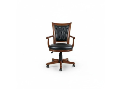 Zwart fauteuil stoel ontwerp gestoffeerde stoelen bureaustoel klassiek nieuw