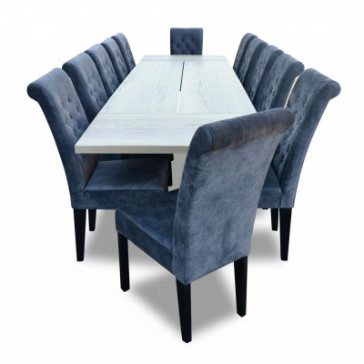 Eettafel 12 x Stoelen Eetkamer Set Eetset Moderne Stoelen Tafel 13-delig.