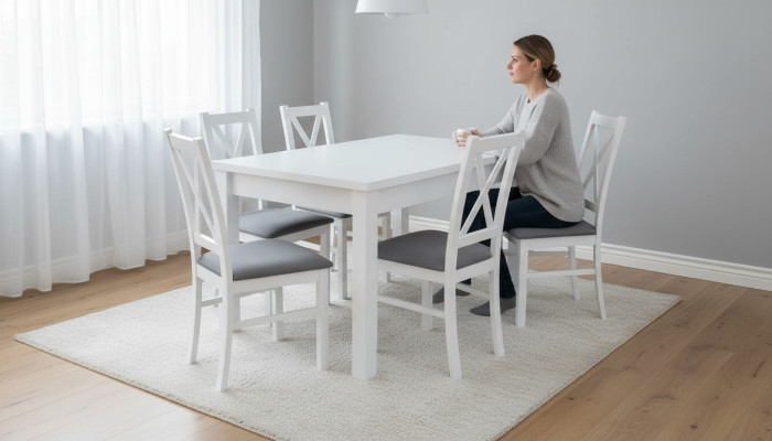 Moderne eetkamermeubels luxe eettafel + 6x stoelen tafel Nieuw