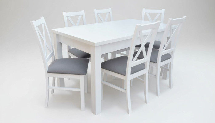 Moderne eetkamermeubels luxe eettafel + 6x stoelen tafel Nieuw