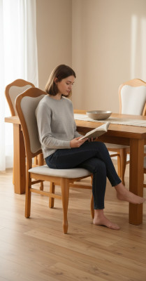 Stoel 1-zits fauteuil hout luxe meubelontwerp houten eetkamerstoel