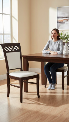 Stoel Woonkamer Eetkamer Beklede Stoel zonder Armleuning Luxe Fauteuil Nieuw