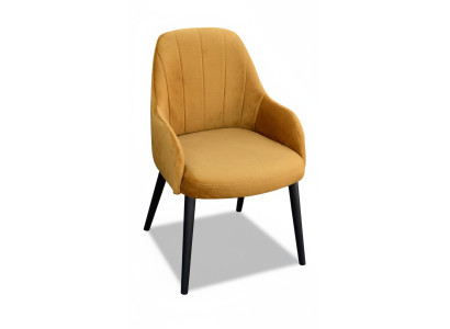 Ontwerp textiel luxe fauteuil stoel met armleuning eetkamerstoel bruin