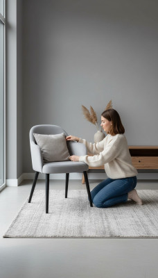 Ontwerpstoel Fauteuil Gestoffeerde stoelen Luxe textiel fauteuils Eetkamer Nieuw