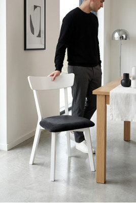 Stoel Ontwerp Houten Stoel Eetkamer Luxe Hout Wit Meubels Stoelen Nieuw