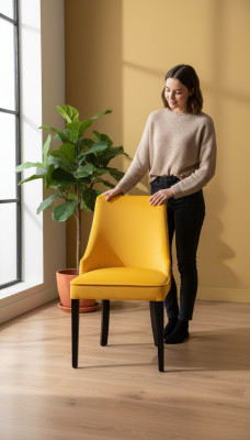 Moderne stoelen Luxe houten leunstoel Houten stoel Ontwerpstoe Stoeleetkamer stoel