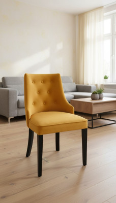 Fauteuil gestoffeerde stoel zonder armleuning luxe fauteuil stoel woonkamer nieuw