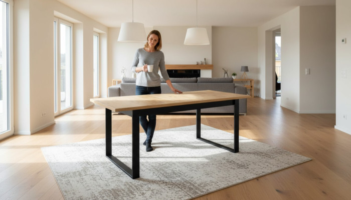 Eettafel Tafel Eetkamer Woonkamer Bruin Hout Ontwerp Luxe Modern Nieuw
