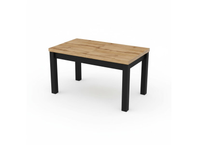 Moderne eettafel in bruin design, houten tafel, meubels voor de woonkamer, nieuw.