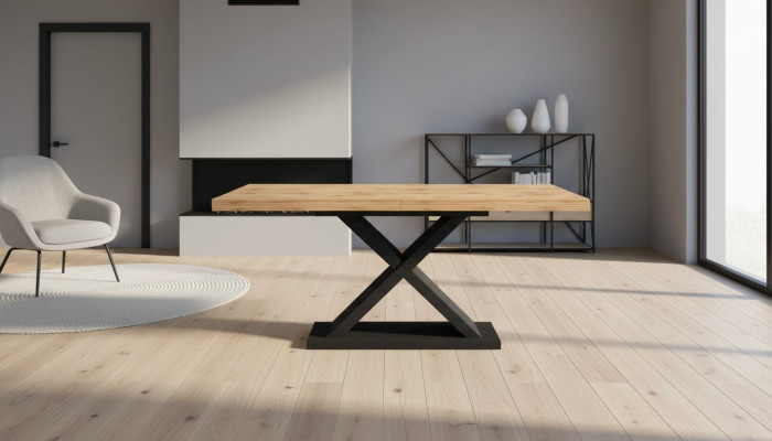 Eettafel Tafel Eetkamer Woonkamer Bruin Hout Ontwerp Luxe Modern