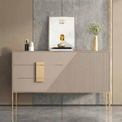 Kommode Sideboard Hout Grijs Eetkamer Design luxe Modern Meubels Nieuw
