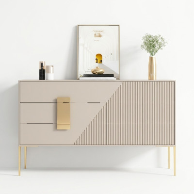 Kommode Sideboard Hout Grijs Eetkamer Design luxe Modern Meubels Nieuw