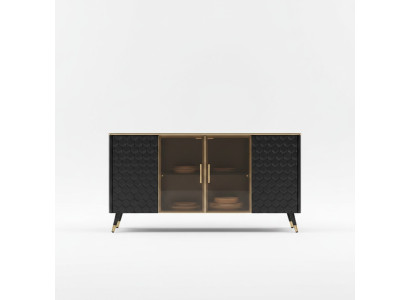 Zwart dressoir dressoir kast dressoirs kasten 160cm meubels