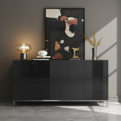 Sideboard Luxe Kast Plank Hout Dressoir Woonkamer Modern Ontwerper