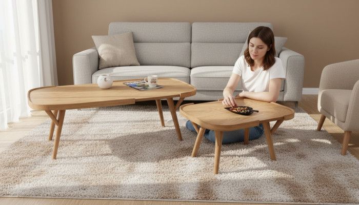 Woonkamerset 2-delig 2x salontafels Designer meubels Modern Compleet Hout