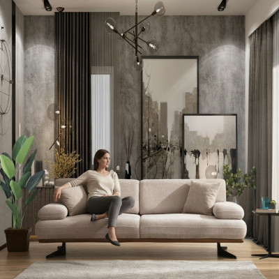 Woonkamer Modern Dries Zitsbank Bank Ontwerp Gestoffeerde Bankstellen Luxe Meubels