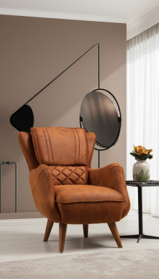Fauteuil Ontwerp Bank Luxe Woonkamer Bekleding Zitter Modern Nieuw Meubelen
