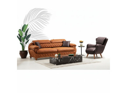Modern woonkamer compleet set Driedelige bankstel bank fauteuil Luxe meubels