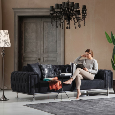 Driezitsbank Bank Ontwerp Chesterfield Luxury Meubels Bankstel Woonkamer