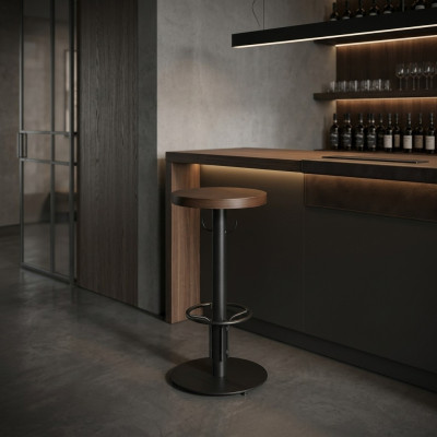 Bartafel Rond Staande Tafel Modern Hout Bruin Meubels Nieuw Luxe Ontwerp