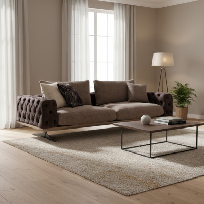 Luxe woonkamer bank driezitsbank Modern design Gestoffeerde bankstellen Nieuw