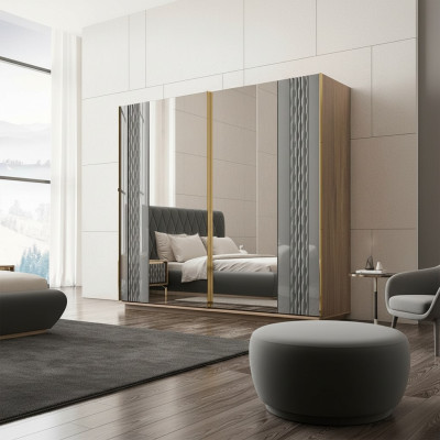 Ontwerp kast slaapkamer luxe houten kledingkast modern meubilair