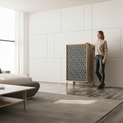 Nieuwe luxe commode slaapkamer modern design kast houten meubels