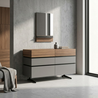 Moderne meubels slaapkamer luxe dressoir dressoir met spiegeldesign