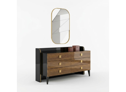 Moderne luxe slaapkamer commode met spiegeldesign kast meubels