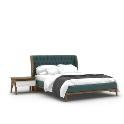 Slaapkamer Set 3-delig Luxe Tweepersoonsbed 2x Nachtkastjes Modern Meubilair
