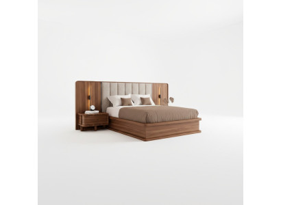 Luxe set slaapkamer compleet tweepersoonsbed 2x nachtkastjes modern nieuw