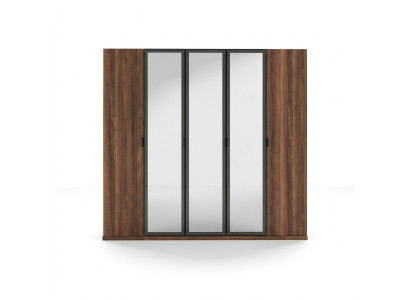 Houten bruine kledingkast slaapkamer modern design meubels kast