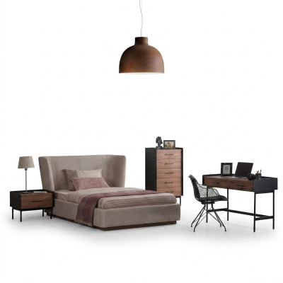 Design Compleet 4-delig Slaapkamer Bed Nachtkastje Modern Commode Nieuw