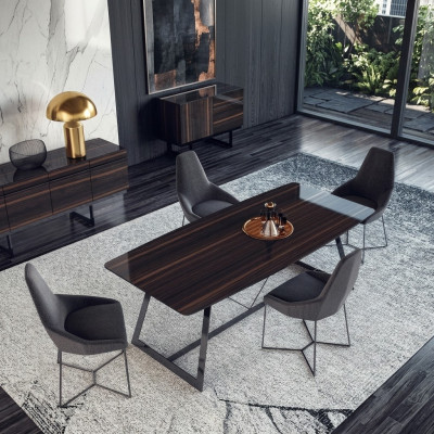 Luxe eettafel 4x stoelen eetkamer complete set Nieuw Meubels Modern Design 5-delig