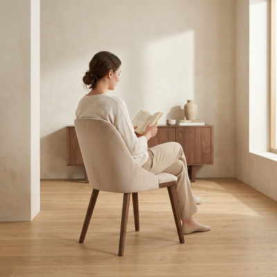 Stille Moderne Stoel Eetkamer Meubels Luxe Hout Wit Stoelen Ontwerp