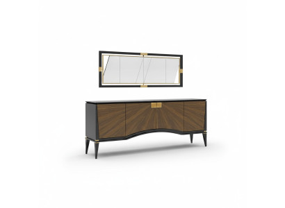 Luxe set eetkamer dressoir met spiegel ontwerp moderne meubels nieuw