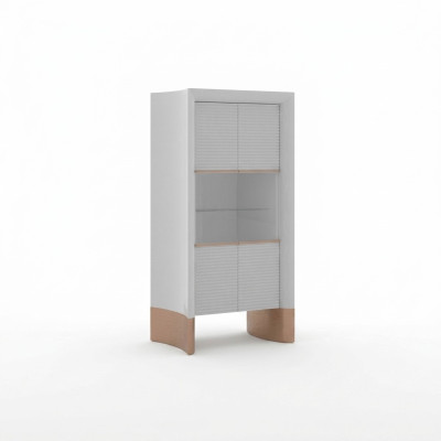Luxe meubels vitrinekast design houten kast eetkamervitrines glas nieuw.