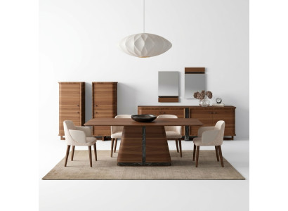 Luxe eetgroep compleet 10-delig eettafel design dressoir eetkamer 2x kast