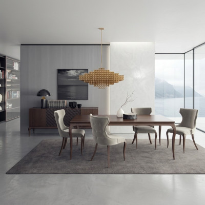 Luxe eetkamerset 6-delig Nieuwe eettafel 4x stoelen Inrichting dressoir