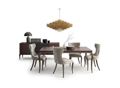 Luxe eetkamerset 6-delig Nieuwe eettafel 4x stoelen Inrichting dressoir