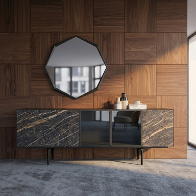 Sideboard met spiegel Luxe inrichting Eetkamer Compleet set Modern Meubels