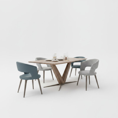 Eetkamer compleet 8-delig stoelenset Nieuwe eettafel Sideboard Designvitrine