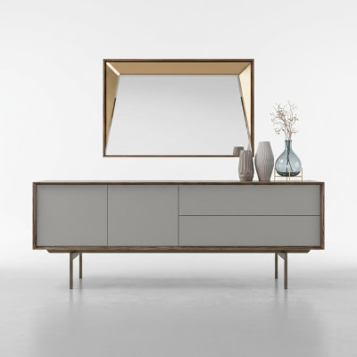 Volledige eetkamer dressoir met spiegelontwerp houten kastmeubels