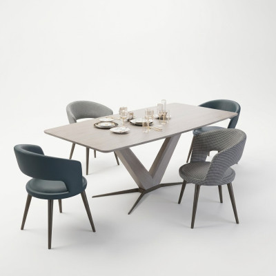 Volledige eettafelset stoelen eetkamer inrichting design modern meubilair